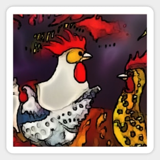 rooster gang Sticker